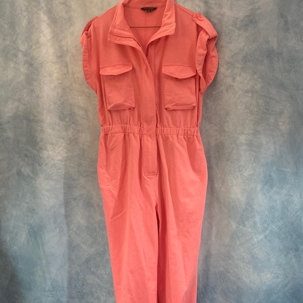 🌈2for$45🌈 Fun Bubble Gum Pink Sleeveless Utility Jumpsuit Strut & Bolt Pockets